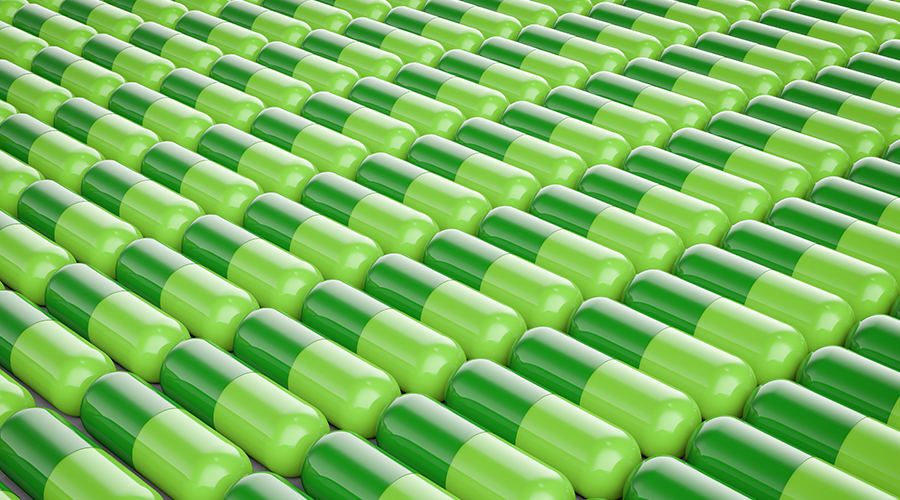 rows of pills
