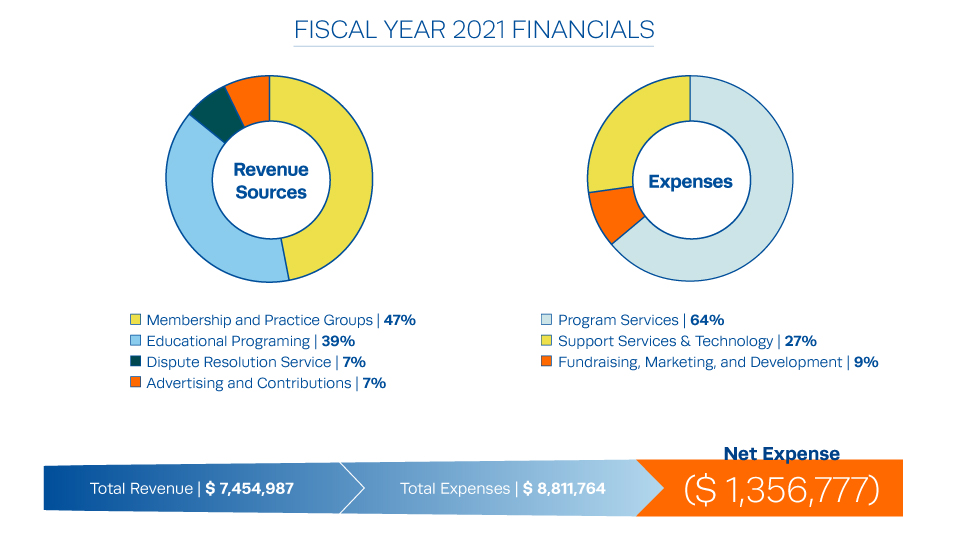 Chart that summarizes FY21 audited financials.