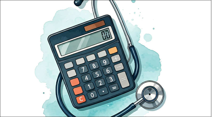 Calculator and Stethoscope  